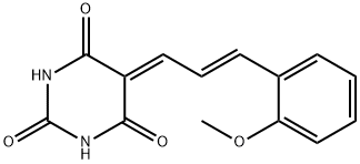 5-[3-(2-methoxyphenyl)-2-propenylidene]-2,4,6(1H,3H,5H)-pyrimidinetrione Structure