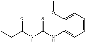 N-(2-methoxyphenyl)-N'-propionylthiourea 结构式