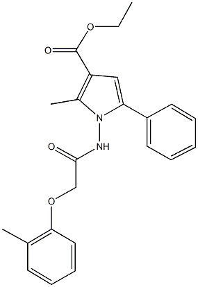 ethyl 2-methyl-1-{[(2-methylphenoxy)acetyl]amino}-5-phenyl-1H-pyrrole-3-carboxylate|