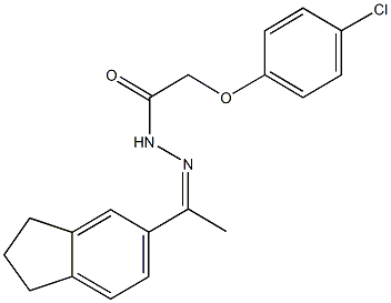 2-(4-chlorophenoxy)-N'-[1-(2,3-dihydro-1H-inden-5-yl)ethylidene]acetohydrazide|