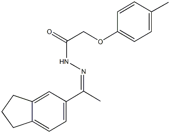 N'-[1-(2,3-dihydro-1H-inden-5-yl)ethylidene]-2-(4-methylphenoxy)acetohydrazide Struktur