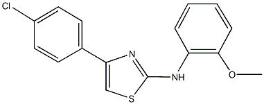 N-[4-(4-chlorophenyl)-1,3-thiazol-2-yl]-N-(2-methoxyphenyl)amine,21344-84-3,结构式