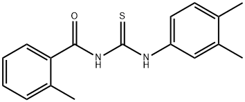 N-(3,4-dimethylphenyl)-N'-(2-methylbenzoyl)thiourea 结构式