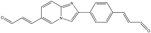 3-{4-[6-(3-oxo-1-propenyl)imidazo[1,2-a]pyridin-2-yl]phenyl}acrylaldehyde Structure