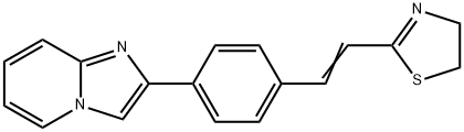 2-{4-[2-(4,5-dihydro-1,3-thiazol-2-yl)vinyl]phenyl}imidazo[1,2-a]pyridine Structure