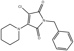 1-benzyl-3-chloro-4-(1-piperidinyl)-1H-pyrrole-2,5-dione Struktur