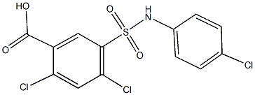 2,4-dichloro-5-[(4-chloroanilino)sulfonyl]benzoic acid Structure