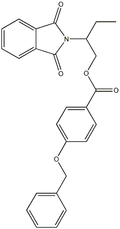 2-(1,3-dioxo-1,3-dihydro-2H-isoindol-2-yl)butyl 4-(benzyloxy)benzoate 化学構造式