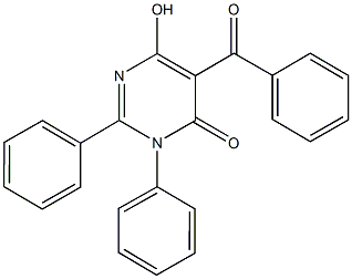 5-benzoyl-6-hydroxy-2,3-diphenyl-4(3H)-pyrimidinone 结构式