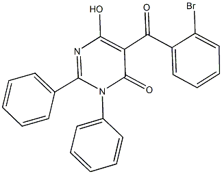 5-(2-bromobenzoyl)-6-hydroxy-2,3-diphenyl-4(3H)-pyrimidinone Structure