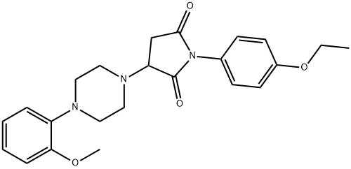 1-(4-ethoxyphenyl)-3-[4-(2-methoxyphenyl)piperazin-1-yl]pyrrolidine-2,5-dione Structure