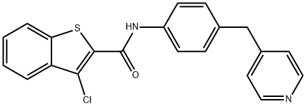 3-chloro-N-[4-(4-pyridinylmethyl)phenyl]-1-benzothiophene-2-carboxamide Structure