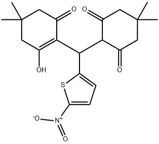 2-((2-hydroxy-4,4-dimethyl-6-oxo-1-cyclohexen-1-yl){5-nitro-2-thienyl}methyl)-5,5-dimethyl-1,3-cyclohexanedione|