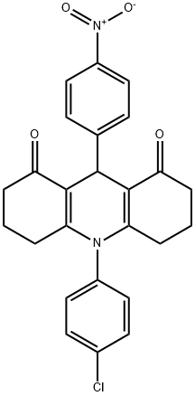 2176-33-2 10-(4-chlorophenyl)-9-{4-nitrophenyl}-3,4,6,7,9,10-hexahydro-1,8(2H,5H)-acridinedione