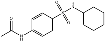 N-{4-[(cyclohexylamino)sulfonyl]phenyl}acetamide 化学構造式