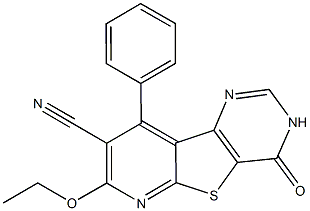 7-ethoxy-4-oxo-9-phenyl-3,4-dihydropyrido[3',2':4,5]thieno[3,2-d]pyrimidine-8-carbonitrile Structure