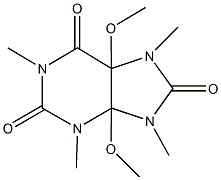 4,5-dimethoxy-1,3,7,9-tetramethyltetrahydro-1H-purine-2,6,8(3H)-trione 化学構造式