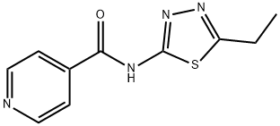 N-(5-ethyl-1,3,4-thiadiazol-2-yl)isonicotinamide 结构式