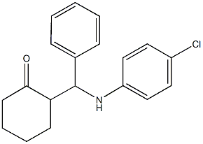 2-[(4-chloroanilino)(phenyl)methyl]cyclohexanone 结构式