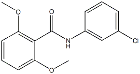 N-(3-chlorophenyl)-2,6-dimethoxybenzamide 化学構造式