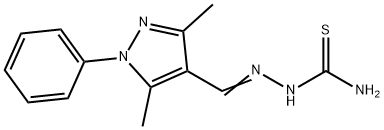 3,5-dimethyl-1-phenyl-1H-pyrazole-4-carbaldehyde thiosemicarbazone,21944-20-7,结构式