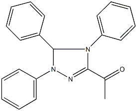 1-(1,4,5-triphenyl-4,5-dihydro-1H-1,2,4-triazol-3-yl)ethanone Struktur