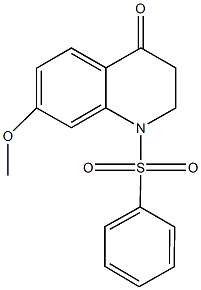 7-methoxy-1-(phenylsulfonyl)-2,3-dihydro-4(1H)-quinolinone 结构式