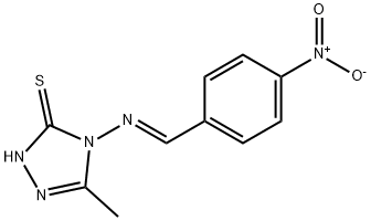 4-({4-nitrobenzylidene}amino)-5-methyl-2,4-dihydro-3H-1,2,4-triazole-3-thione,220090-13-1,结构式