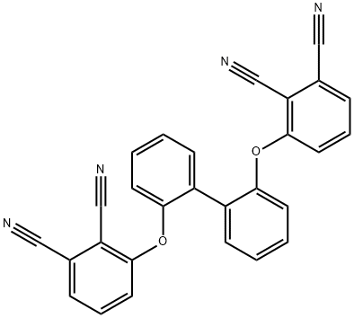 3-{[2'-(2,3-dicyanophenoxy)[1,1'-biphenyl]-2-yl]oxy}phthalonitrile 化学構造式