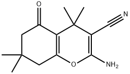 2-amino-4,4,7,7-tetramethyl-5-oxo-5,6,7,8-tetrahydro-4H-chromene-3-carbonitrile 化学構造式