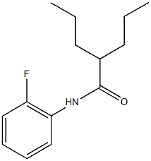 N-(2-fluorophenyl)-2-propylpentanamide 化学構造式