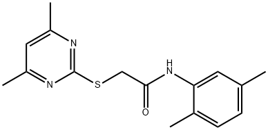 N-(2,5-dimethylphenyl)-2-[(4,6-dimethyl-2-pyrimidinyl)sulfanyl]acetamide Structure