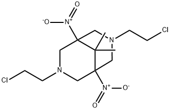 3,7-bis(2-chloroethyl)-1,5-bisnitro-9,9-dimethyl-3,7-diazabicyclo[3.3.1]nonane 化学構造式