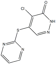 4-chloro-5-(2-pyrimidinylsulfanyl)-3(2H)-pyridazinone 结构式