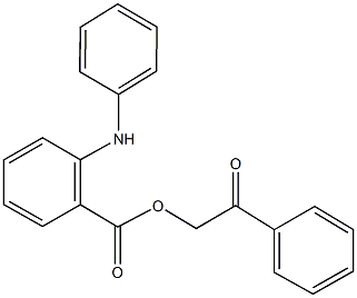 2-oxo-2-phenylethyl 2-anilinobenzoate Struktur