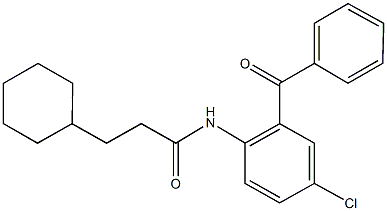 N-(2-benzoyl-4-chlorophenyl)-3-cyclohexylpropanamide Structure