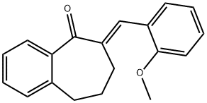 6-(2-methoxybenzylidene)-6,7,8,9-tetrahydro-5H-benzo[a]cyclohepten-5-one Structure