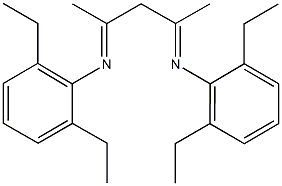 N-(2,6-diethylphenyl)-N-{3-[(2,6-diethylphenyl)imino]-1-methylbutylidene}amine Struktur