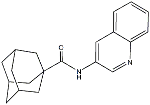 N-(3-quinolinyl)-1-adamantanecarboxamide 结构式