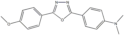 4-[5-(4-methoxyphenyl)-1,3,4-oxadiazol-2-yl]-N,N-dimethylaniline 化学構造式