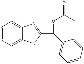 1H-benzimidazol-2-yl(phenyl)methyl acetate Struktur