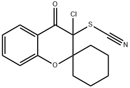 3-chloro-4-oxo-3,4-dihydrospiro[2H-chromene-2,1'-cyclohexane]-3-yl thiocyanate 化学構造式