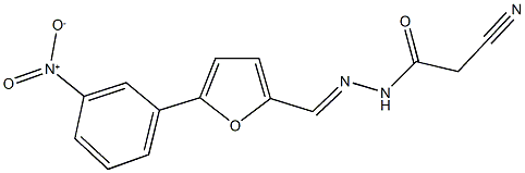 2-cyano-N'-[(5-{3-nitrophenyl}-2-furyl)methylene]acetohydrazide,22906-93-0,结构式