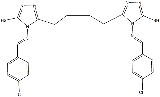 4-[(4-chlorobenzylidene)amino]-5-(4-{4-[(4-chlorobenzylidene)amino]-5-sulfanyl-4H-1,2,4-triazol-3-yl}butyl)-4H-1,2,4-triazol-3-yl hydrosulfide|