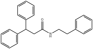 N-フェネチル-3,3-ジフェニルプロピオンアミド 化学構造式
