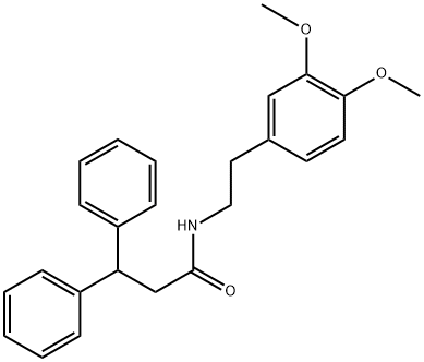 N-[2-(3,4-dimethoxyphenyl)ethyl]-3,3-diphenylpropanamide Structure