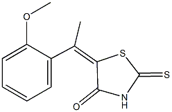 5-[1-(2-methoxyphenyl)ethylidene]-2-thioxo-1,3-thiazolidin-4-one Structure