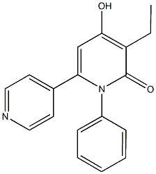 4-hydroxy-3-ethyl-1-phenyl-2(1H)-4',6-bipyridin-2-one 结构式