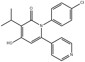 3-isopropyl-1-(4-chlorophenyl)-4-hydroxy-2(1H)-4',6-bipyridin-2-one,230638-16-1,结构式