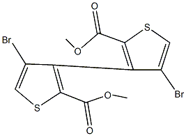 2,2'-dimethoxycarbonyl-4,4'-dibromo-3,3'-bithiophene Struktur